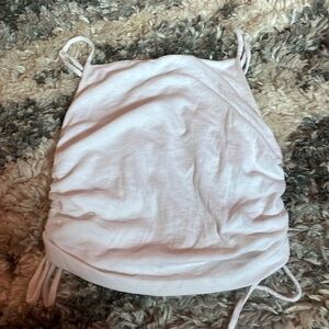 white aerie tank with sinch on the sides